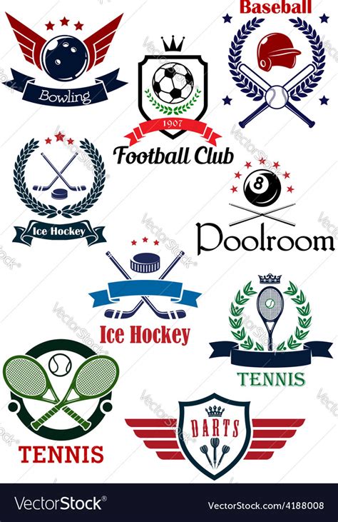 Creative sports logos and banners Royalty Free Vector Image