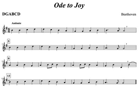 Ode to Joy - Recorder Support