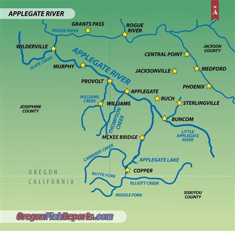 Applegate River - Applegate, OR - Fish Reports & Map