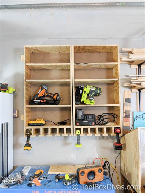 How To Make A Tool Storage Cabinet With Charging Station Toolbox Divas