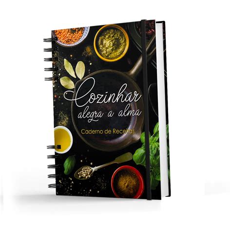 Caderno De Receitas Capa Dura Cole O Black Elegance Faz A Boa