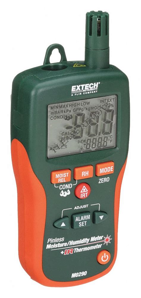 EXTECH Digital LCD Moisture Meter 2ENE8 MO290 Grainger