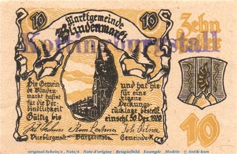 Notgeld Österreich 10 Heller Schein Stempel 1920 Notgeld der Gemeinde