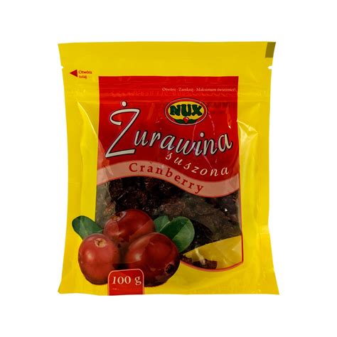 Żurawina suszona 100g NUX Sklep on line