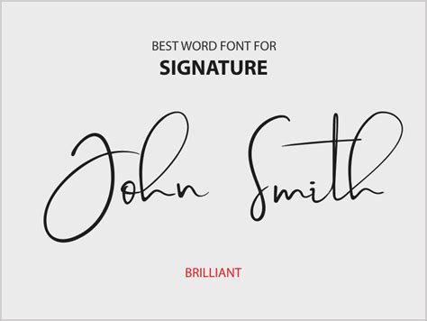 Best Word Font for Signature [FREE]