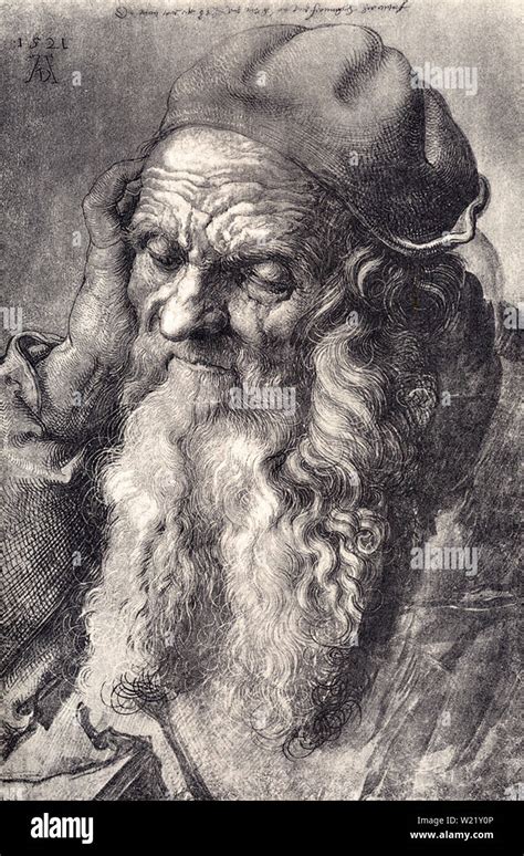 Albrecht Dürer Head Old Man 1521 Stock Photo Alamy