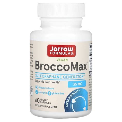 Jarrow Formulas BroccoMax 35 mg 60 veg capsules по цене от производителя