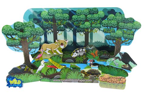 Wetlands Diorama Craft Template