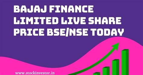 Bajaj Finance Limited Live Share Price Bse Nse Today