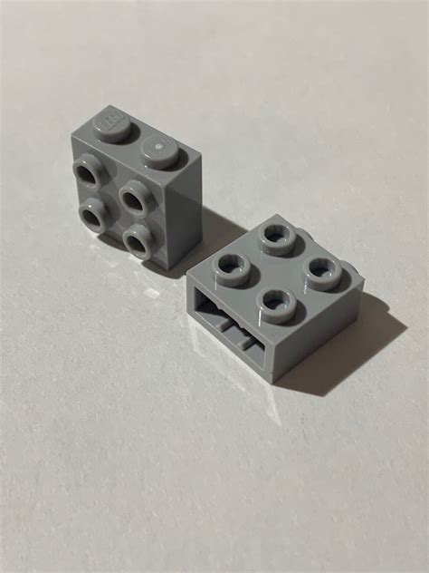 LEGO Parts 22885 2pcs Brick Modified 1 X 2 X 1 2 3 W Studs On Side