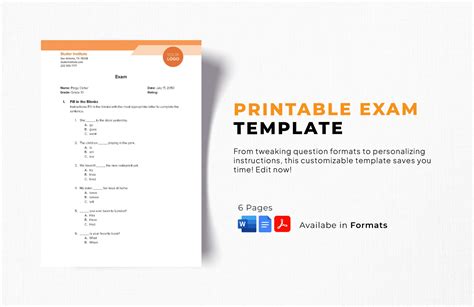 Exam Templates in Word - FREE Download | Template.net