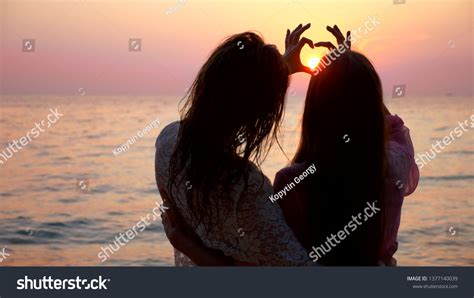 Lesbian Couple On Beach Stock Photos Images Photography Shutterstock