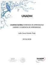 ICAG U1 EA JUOT Copia Docx UNADM CALIDAD GLOBAL EVIDENCIA DE