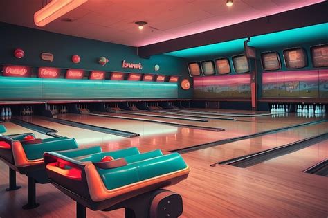 Premium Photo | Retro Bowling Alley