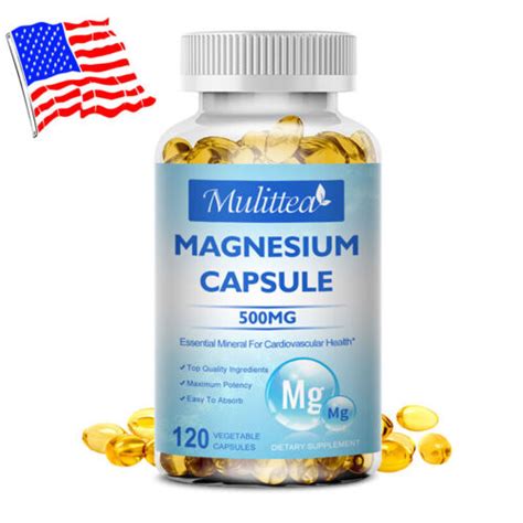 Magnesium Glycinate Mg Capsules Super Strong Effective Vegan