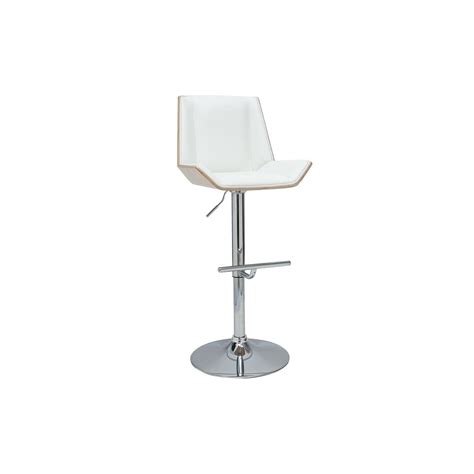 Miliboo Tabouret De Bar Design Blanc Et Bois Clair MELKIOR Veepee