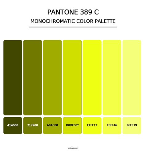 Pantone 389 C Color Palettes