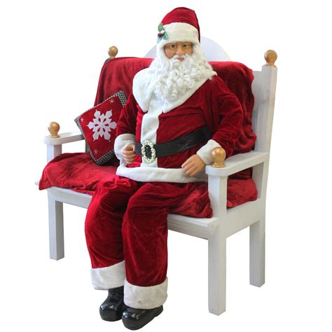 Huge 6 Foot Life Size Decorative Plush Christmas Santa Claus Figure