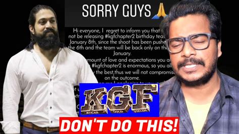 Why Kgf Chapter 2 Official Teaser Release Cancelled Rocking Star Yash