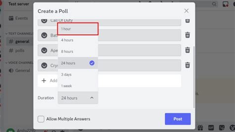 how to create polls in discord