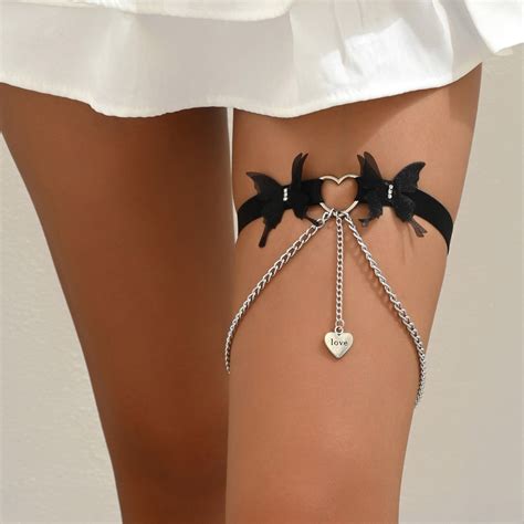 Punk Lingerie Full Waist Garter Set Strappy Frame Cage Bras Stylish Leg Belts For Women