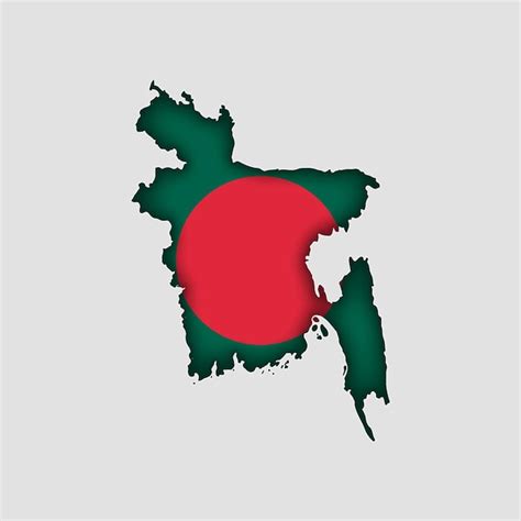 Premium Vector | BANGLADESH Map with flag in body