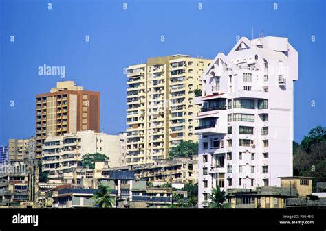 Modern buildings, Walkeshwar, Malabar Hill, Bombay, Mumbai, Maharashtra ...