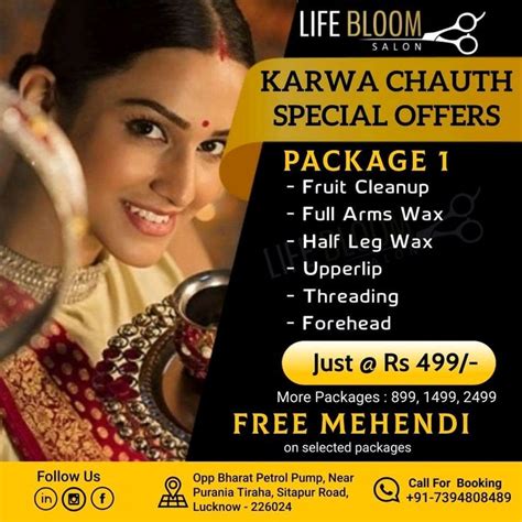 Life Bloom Salon Special Package Offers For This Karwa Chauth Package