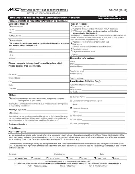 Dr Mva Form Fill Out Printable Pdf Forms Online