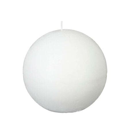 Bougie boule rustique Olia blanc 445g Atmosphera créateur d intérieur