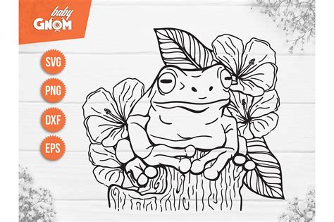 Floral Frog Svg Frog Svg Files Tree Frog Svg Tropical Svg Tree Frogs