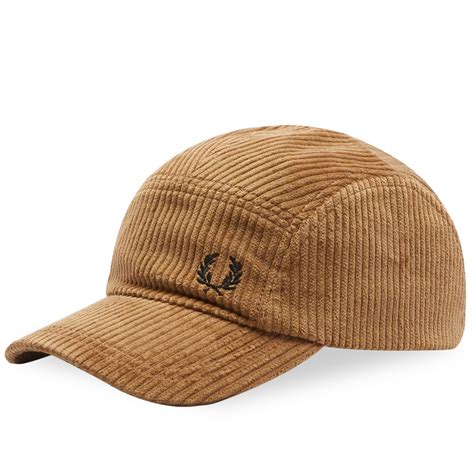 Fred Perry Corduroy 5 Panel Cap Shaded Stone End De