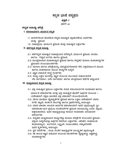 9th Standard Kannada Question Paper