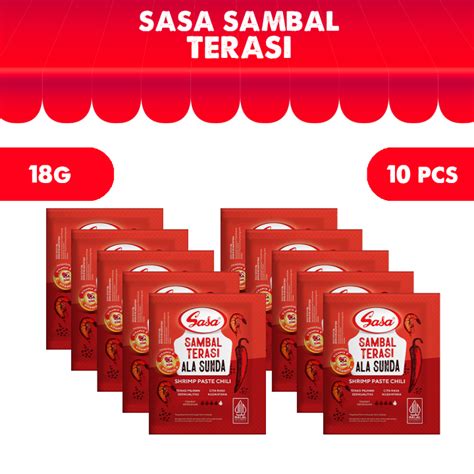 Sasa Sambal Terasi Ala Sunda 18 Gr 10pcs Lazada Indonesia