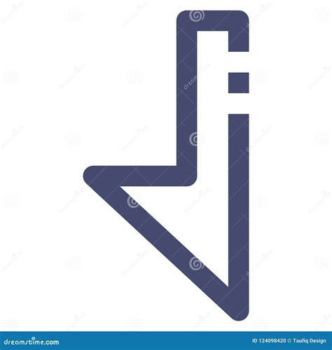 Down Arrow Vector Line Icon 32x32 Pixel Perfect Editable 2 Pixel