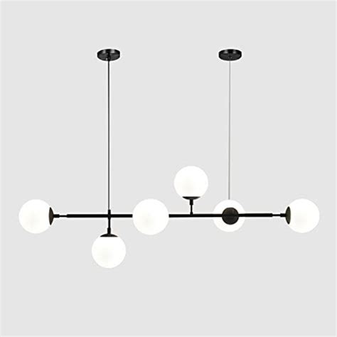 Buy Kco Lighting Mid Century Modern Chandelier Black Linear Sputnik