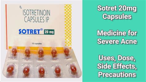 Sotret 20mg Capsules | Medicine for Acne | Uses, Dose, Side Effects ...