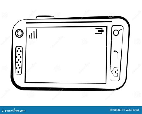 Smartphone sketch stock vector. Illustration of drawing - 25053241