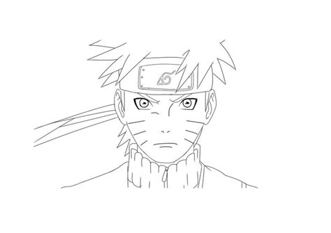 Naruto Uzumaki Drawing Outline