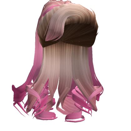 Curly Glam Ponytail In Blonde And Pink Roblox