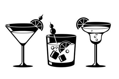 Cocktail Silhouettes Cocktail Illustration Cocktails Silhouette