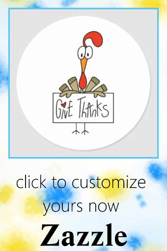 Stick Figure Turkey Stickers