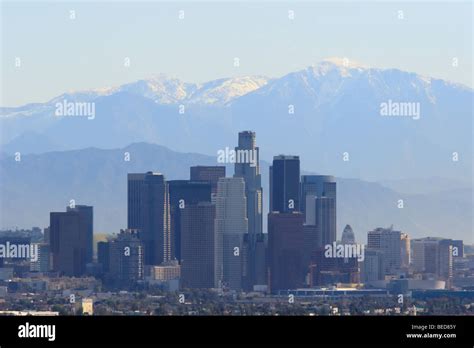 Los Angeles Downtown Air Pollution Skyline Stock Photo Alamy