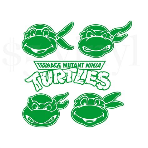 Teenage Mutant Ninja Turtles Vinyl Single Color Decals Car Decal