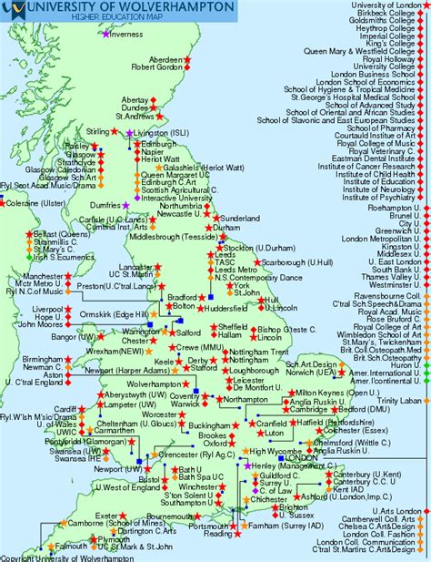 UK Universities Map