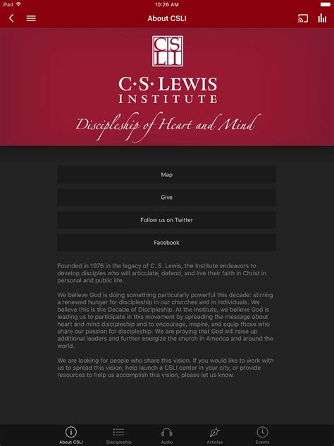 App - C.S. Lewis Institute