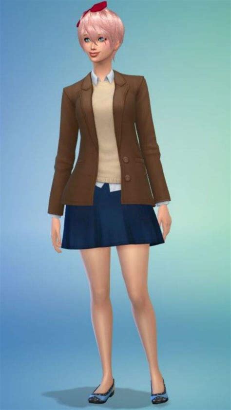 Sayori In The Sims 4 Doki Doki Literature Club Amino