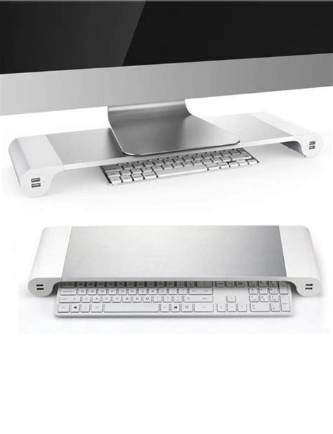 Aluminium monitor stand with 4 usb ports, Computers & Tech, Parts ...