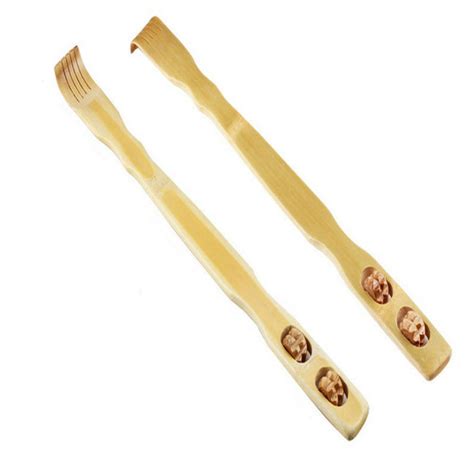 Durable Bamboo Massager Back Scratcher Wooden Body Roller Stick