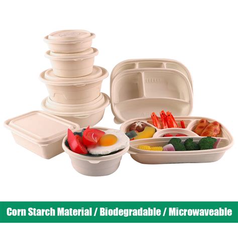 China Pla Biodegradable Corn Starch Plastic Food Packaging Tray Container Manufacturer Supplier